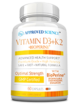 Approved Science Vitamin D3+K2